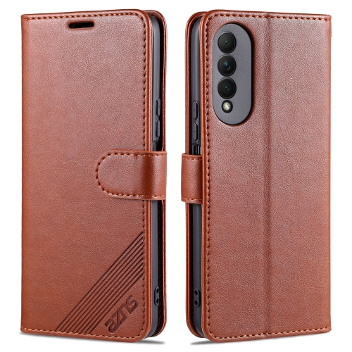 

For Honor X20 SE AZNS Sheepskin Texture Horizontal Flip Leather Case with Holder & Card Slots & Wallet(Brown)