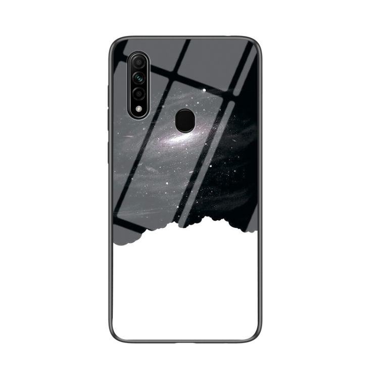 

For OPPO A8 Starry Sky Painted Tempered Glass TPU Shockproof Protective Case(Cosmic Starry Sky)