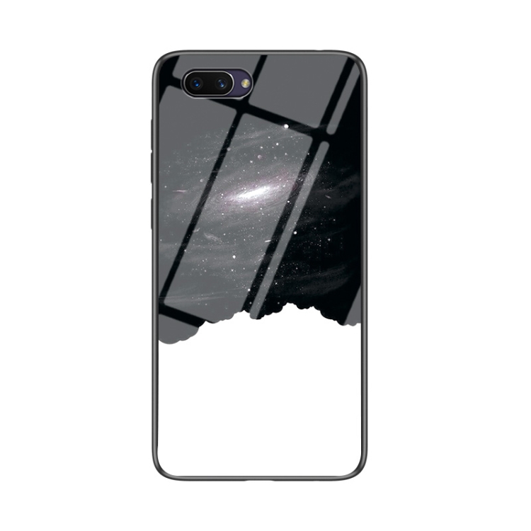 

For OPPO A5 / A7 / A12e Starry Sky Painted Tempered Glass TPU Shockproof Protective Case(Cosmic Starry Sky)