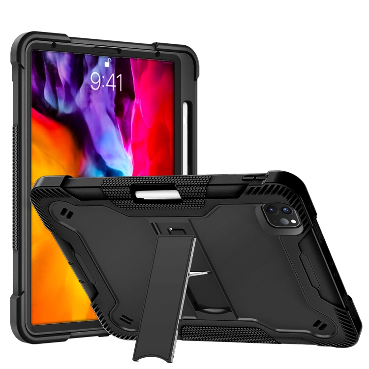 

Silicone + PC Shockproof Protective Case with Holder For iPad Pro 11 inch(Black)