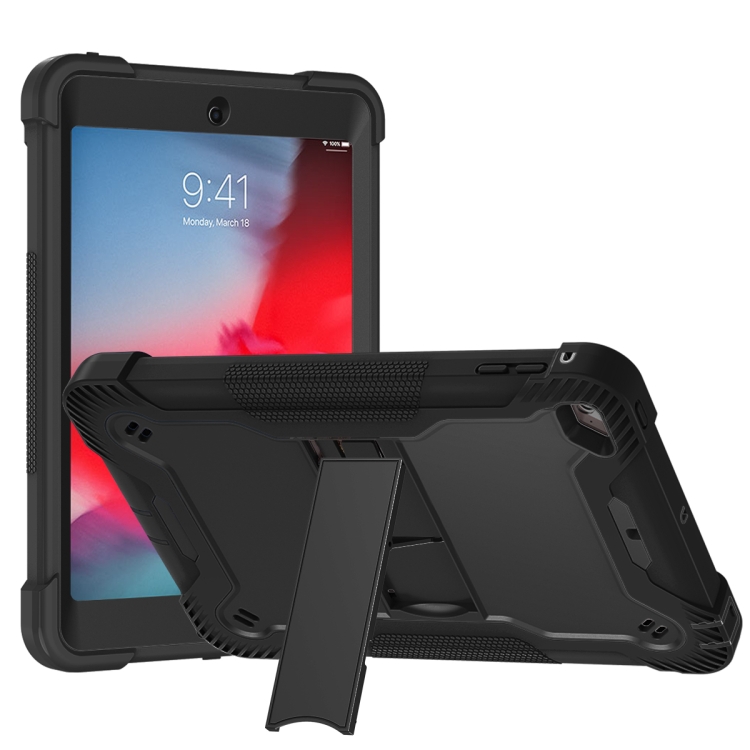 

Silicone + PC Shockproof Protective Case with Holder For iPad mini (2019) / mini 4(Black)