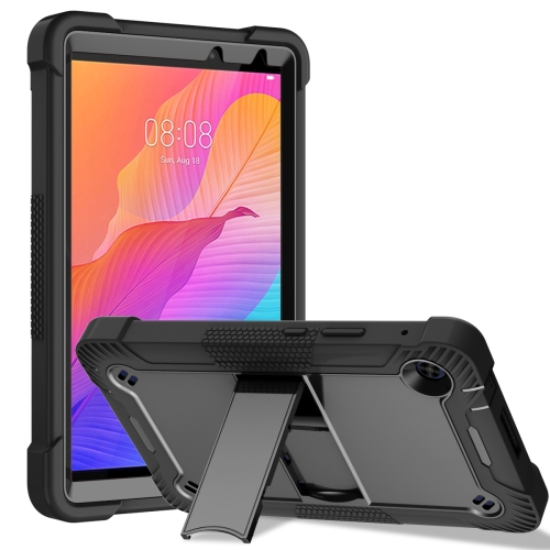 

For Huawei MatePad T8 Silicone + PC Shockproof Protective Case with Holder(Black)