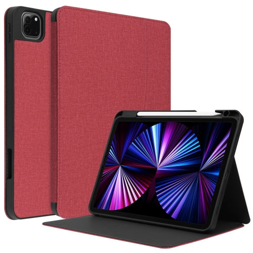 

Cloth Texture TPU Horizontal Flip Leather Case with Pen Slot & Holder For iPad Pro 11 inch 2021 / 2020 / 2018(Wine Red)