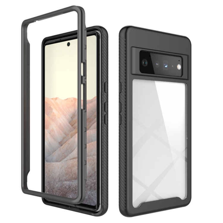 

For Google Pixel 6 Pro Starry Sky Solid Color Series Shockproof PC + TPU Case(Black)