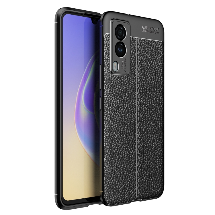 

For vivo v21e 5G Litchi Texture TPU Shockproof Case(Black)