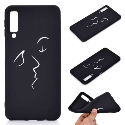 

For Galaxy A7 2018 Shockproof Stick Figure Pattern Soft TPU Protective Case(Kiss)