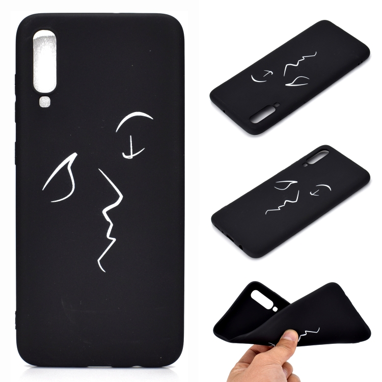 

For Galaxy A70 Shockproof Stick Figure Pattern Soft TPU Protective Case(Kiss)