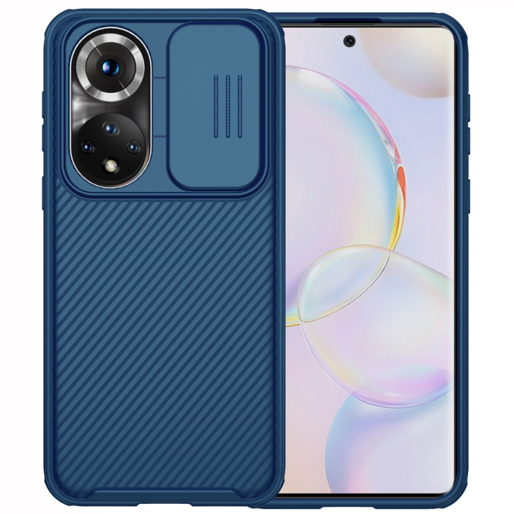 

For Honor 50 NILLKIN Black Mirror Pro Series PC Camshield Full Coverage Dust-proof Scratch Resistant Case(Blue)