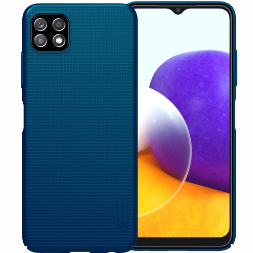 

For Samsung Galaxy A22 5G NILLKIN Frosted Concave-convex Texture PC Protective Case(Peacock Blue)