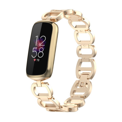 

For Fitbit Luxe Special Edition Metal Bracelet Replacement Strap Watchband(Champagne Gold)