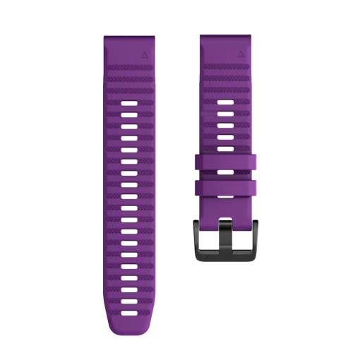 

For Garmin Fenix 6X 26mm Smart Watch Quick Release Silicon Wrist Strap Watchband(Purple)