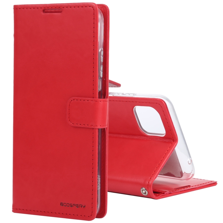 

For Samsung Galaxy A22 5G GOOSPERY BLUE MOON Crazy Horse Texture Horizontal Flip Leather Case with Holder & Card Slot & Wallet(Red)
