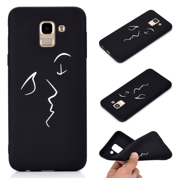 

For Galaxy J6 (2018) Shockproof Stick Figure Pattern Soft TPU Protective Case(Kiss)