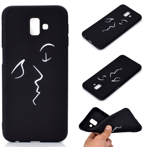 

For Galaxy J6+ Shockproof Stick Figure Pattern Soft TPU Protective Case(Kiss)