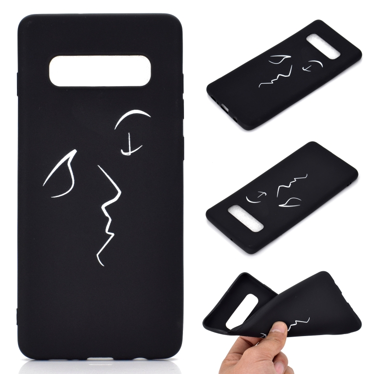 

For Galaxy S10 Shockproof Stick Figure Pattern Soft TPU Protective Case(Kiss)