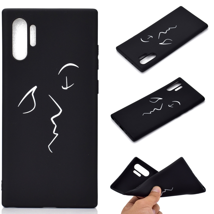

For Galaxy Note 10+ Shockproof Stick Figure Pattern Soft TPU Protective Case(Kiss)