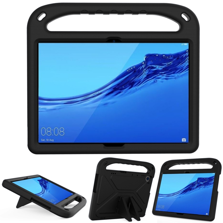 

For Huawei MediaPad T5 Handle Portable EVA Shockproof Anti Falling Protective Case with Triangle Holder(Black)