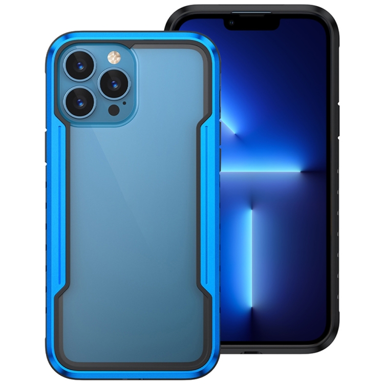 

Armor Metal Clear PC + TPU Shockproof Case For iPhone 13 Pro(Blue)