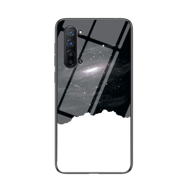 

For OPPO Reno3 Starry Sky Painted Tempered Glass TPU Shockproof Protective Case(Cosmic Starry Sky)