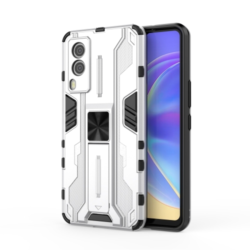 

For vivo V21e 5G Supersonic PC + TPU Shock-proof Protective Case with Holder(Silver)