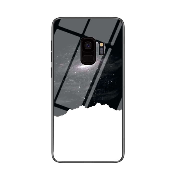 

For Samsung Galaxy S9 Starry Sky Painted Tempered Glass TPU Shockproof Protective Case(Cosmic Starry Sky)