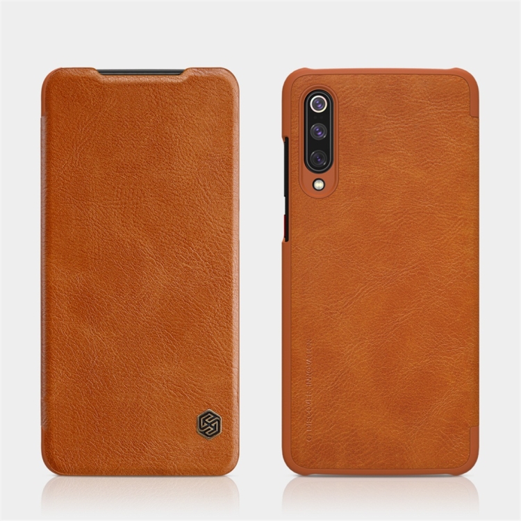 

For Xiaomi Mi 9 Pro 5G NILLKIN QIN Series Crazy Horse Texture Horizontal Flip Leather Case with Card Slot(Brown)