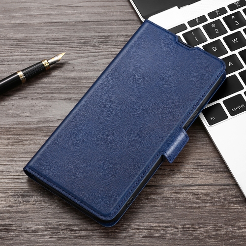 

For Sharp Aquos R6 Ultra-thin Voltage Side Buckle PU + TPU Horizontal Flip Leather Case with Holder & Card Slot(Blue)