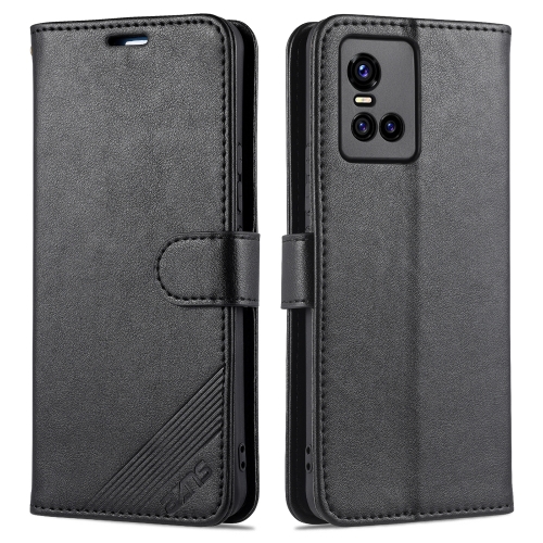 

For vivo S10 / S10 Pro AZNS Sheepskin Texture Horizontal Flip Leather Case with Holder & Card Slots & Wallet(Black)