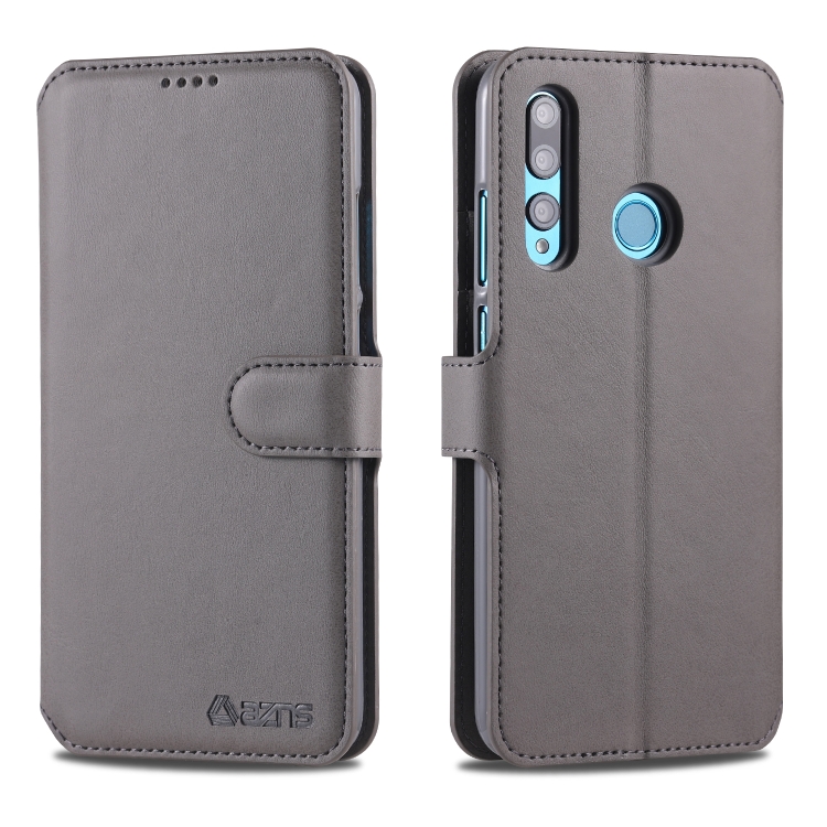 

For Huawei P Smart 2019 / Maimang 8 AZNS Calf Texture Magnetic Horizontal Flip PU Leather Case with Holder & Card Slots & Photo Frame(Gray)