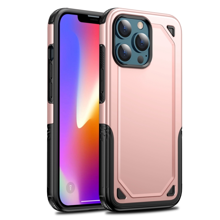 

Shockproof Rugged Armor Protective Case For iPhone 13 Pro Max(Rose Gold)