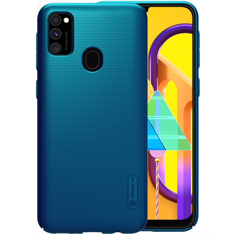 

For Galaxy M30s NILLKIN Frosted Concave-convex Texture PC Protective Case(Blue)