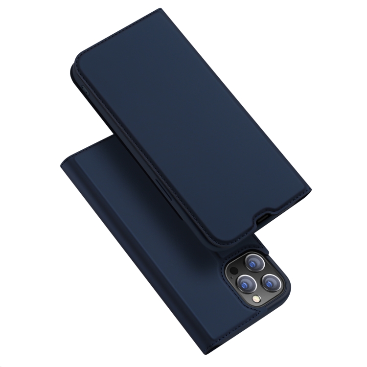 

DUX DUCIS Skin Pro Series Shockproof Horizontal Flip Leather Case with Holder & Card Slots For iPhone 13 Pro Max(Dark Blue)