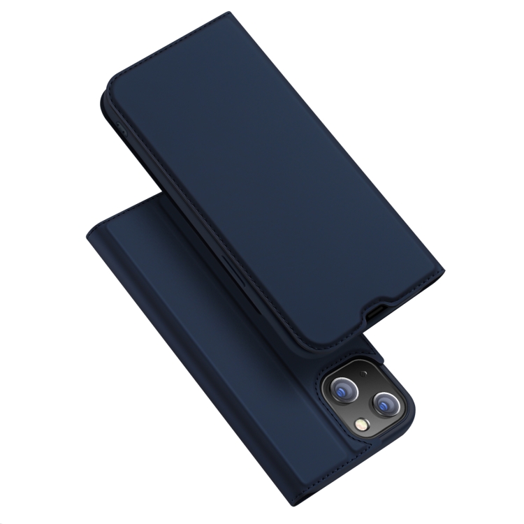 

DUX DUCIS Skin Pro Series Shockproof Horizontal Flip Leather Case with Holder & Card Slots For iPhone 13(Dark Blue)