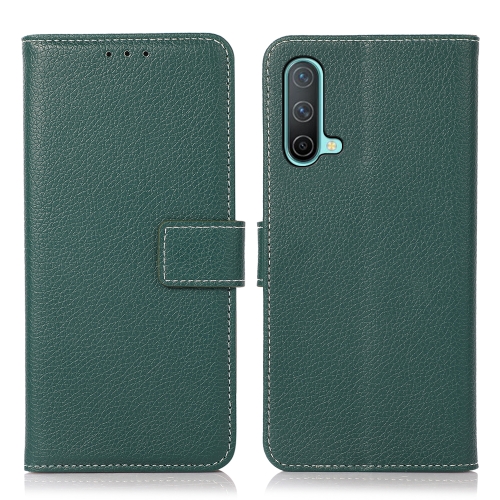

For OnePlus Nord CE 5G Litchi Texture PU + TPU Horizontal Flip Leather Case with Holder & Card Slots & Wallet(Dark Green)