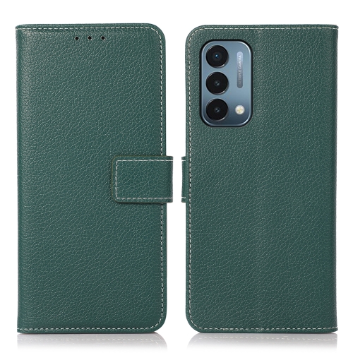 

For OnePlus Nord N200 Litchi Texture PU + TPU Horizontal Flip Leather Case with Holder & Card Slots & Wallet(Dark Green)