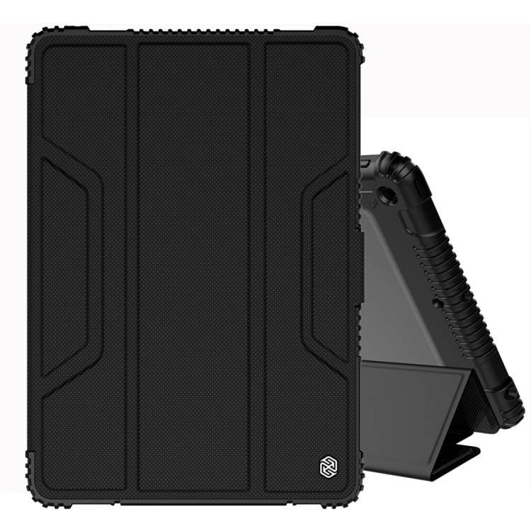 

For iPad 10.2 NILLKIN Full Coverage Horizontal Flip Leather Case with Holder & Pen Slot & Sleep / Wake-up Function(Black)