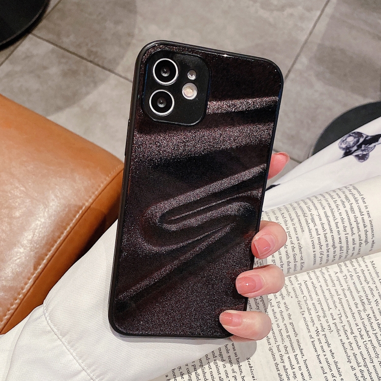 

Oil Spray Powder Shockproof PC Case For iPhone 12(Rose Red)