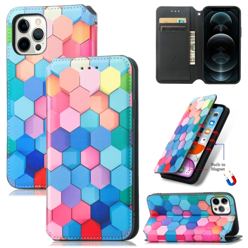 

Colorful Magnetic Horizontal Flip PU Leather Case with Holder & Card Slot & Wallet For iPhone 13 mini(Color Honeycomb)