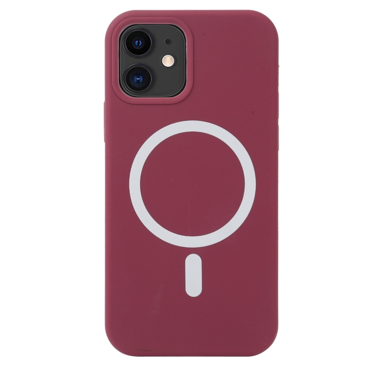 

Nano Silicone Shockproof Magsafe Case For iPhone 13 mini(Wine Red)
