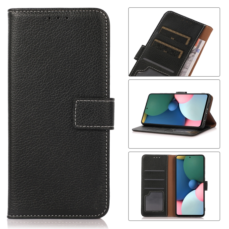 

For Motorola Moto G20 Litchi Texture PU + TPU Horizontal Flip Leather Case with Holder & Card Slots & Wallet(Black)