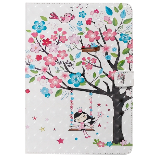 

For iPad 10.2 / Pro 10.5 / Air 2019 3D Colored Drawing Horizontal Flip Leather Case with Holder & Card Slots & Wallet & Sleep / Wake-up Function(Girl Under The Tree)