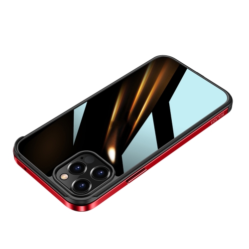 

SULADA Shockproof Aviation Aluminum Metal Frame + Nano Glass + TPU Protective Case For iPhone 11(Red)