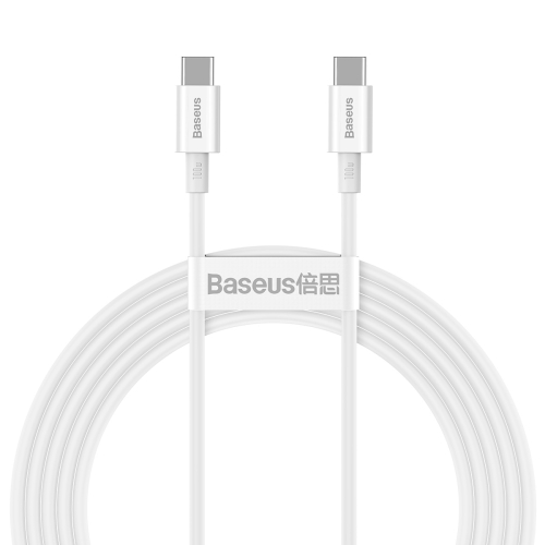 

Baseus CATYS-C02 Superior Series 100W USB-C / Type-C to USB-C / Type-C Fast Charging Data Cable, Cable Length:2m(White)