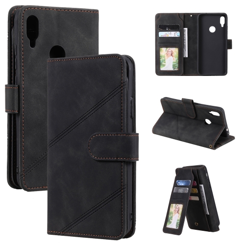 

For Xiaomi Redmi Note 7 Skin Feel Business Horizontal Flip PU Leather Case with Holder & Multi-Card Slots & Wallet & Lanyard & Photo Frame(Black)