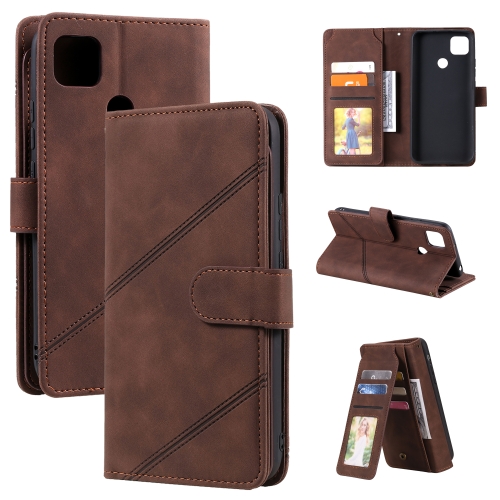 

For Xiaomi Redmi 9C Skin Feel Business Horizontal Flip PU Leather Case with Holder & Multi-Card Slots & Wallet & Lanyard & Photo Frame(Brown)