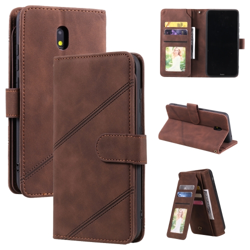 

For Xiaomi Redmi 8A Skin Feel Business Horizontal Flip PU Leather Case with Holder & Multi-Card Slots & Wallet & Lanyard & Photo Frame(Brown)