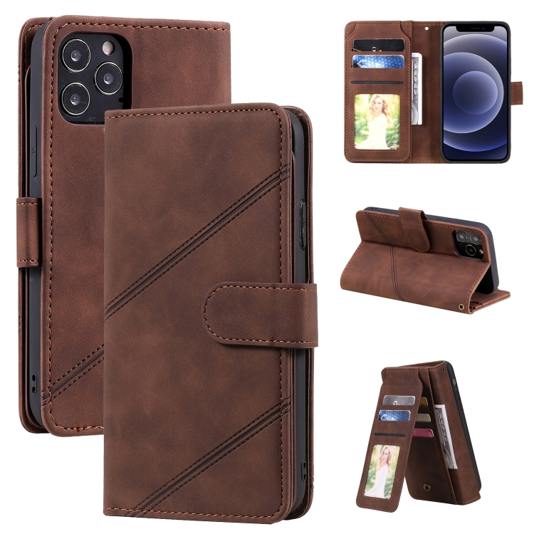 

Skin Feel Business Horizontal Flip PU Leather Case with Holder & Multi-Card Slots & Wallet & Lanyard & Photo Frame For iPhone 12 mini(Brown)
