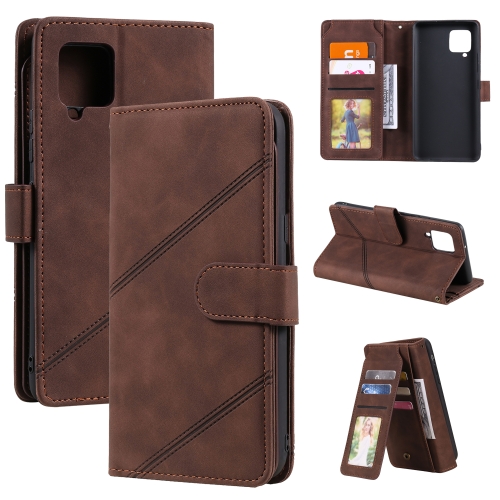 

For Samsung Galaxy A42 5G Skin Feel Business Horizontal Flip PU Leather Case with Holder & Multi-Card Slots & Wallet & Lanyard & Photo Frame(Brown)