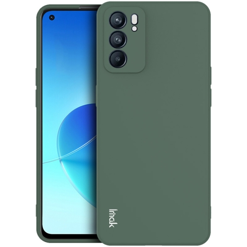 

For OPPO Reno6 5G IMAK UC-4 Series Straight Edge TPU Soft Protective Case(Dark Green)