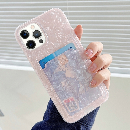 

Shell Texture TPU Protective Case with Card Slot For iPhone 11 Pro Max(Pink)